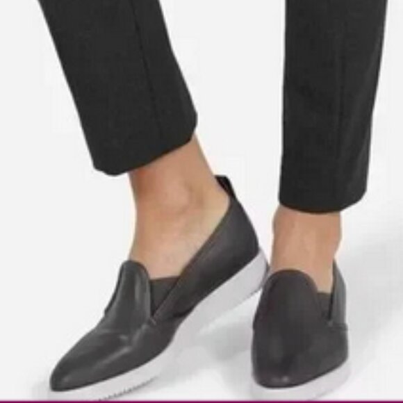 Everlane Street Loafers SALE! Gray Nubuck Italian Almond Toe Slip On Flat Sz 10. - Picture 3 of 10